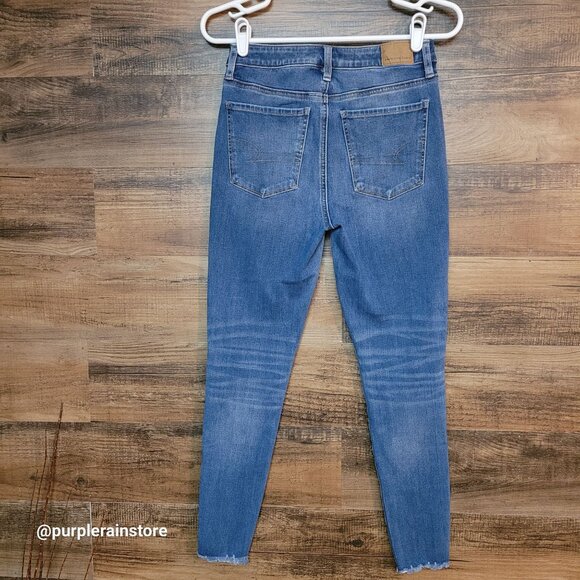 American Eagle Jeans 2 S Dream Jegging Super Hi Rise Tummy Control Medium Light - Picture 2 of 14